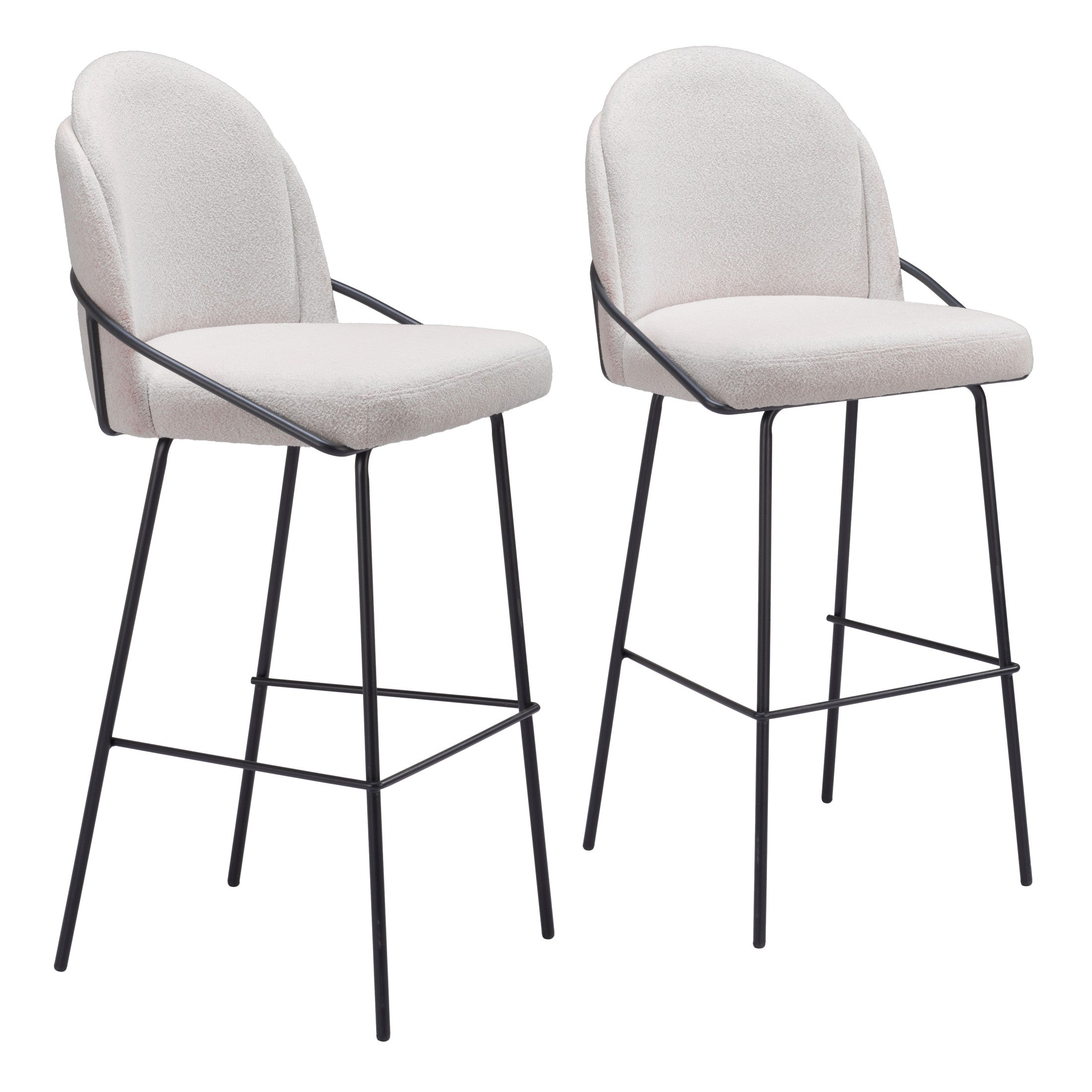 Jambi Barstool (Set of 2) Ivory
