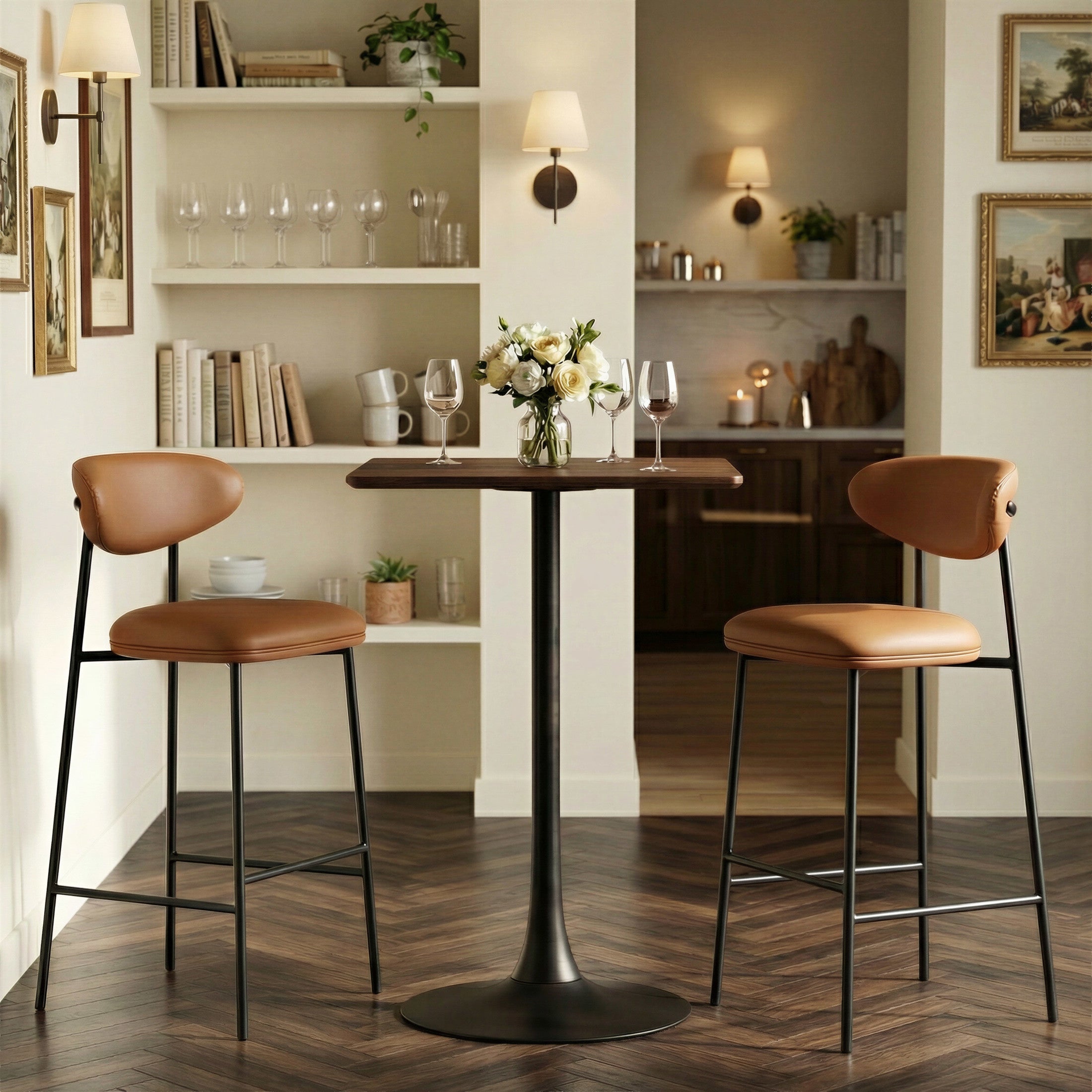 Rorun Barstool (Set of 2) Brown