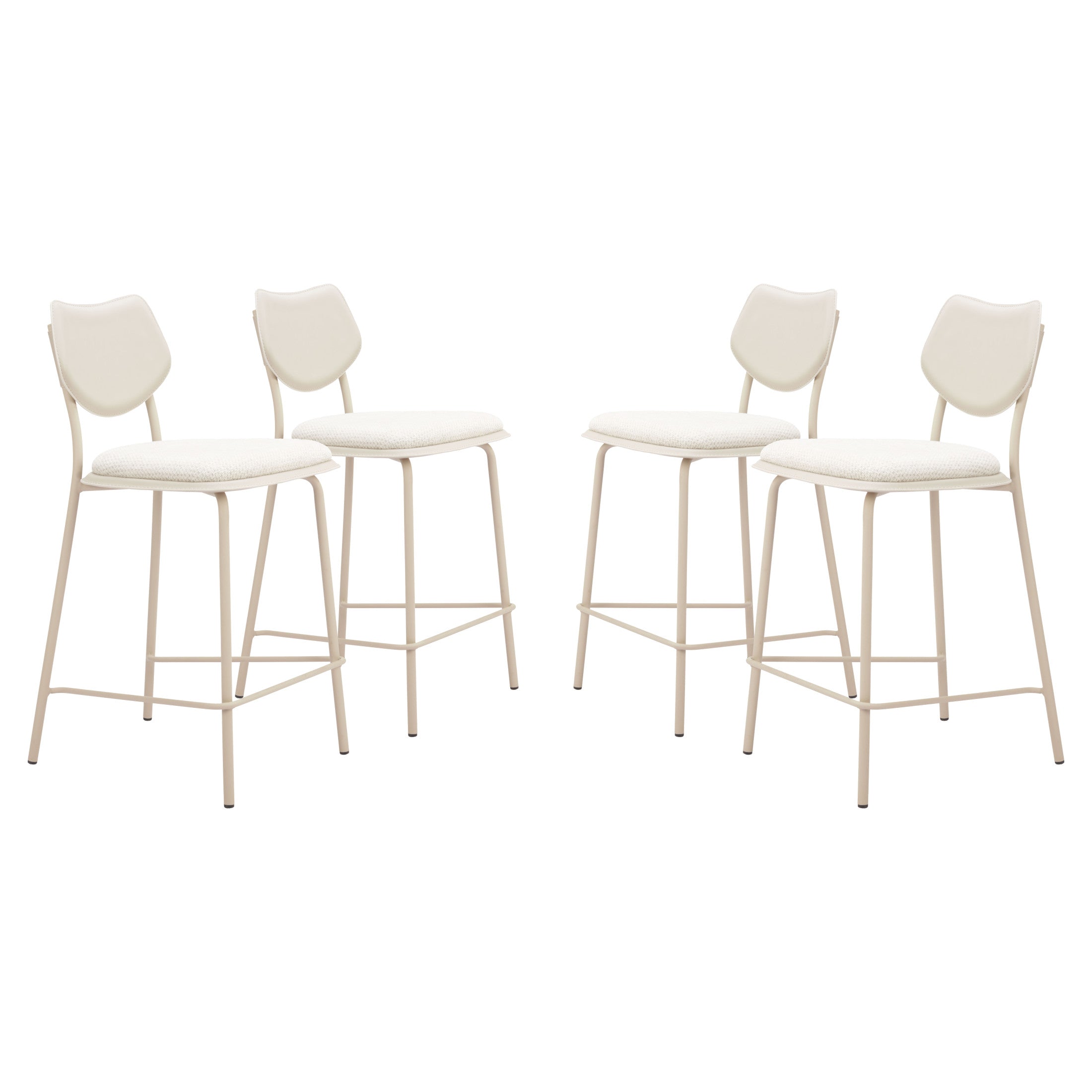 Zeal Counter Stool (Set of 4) Light Gray