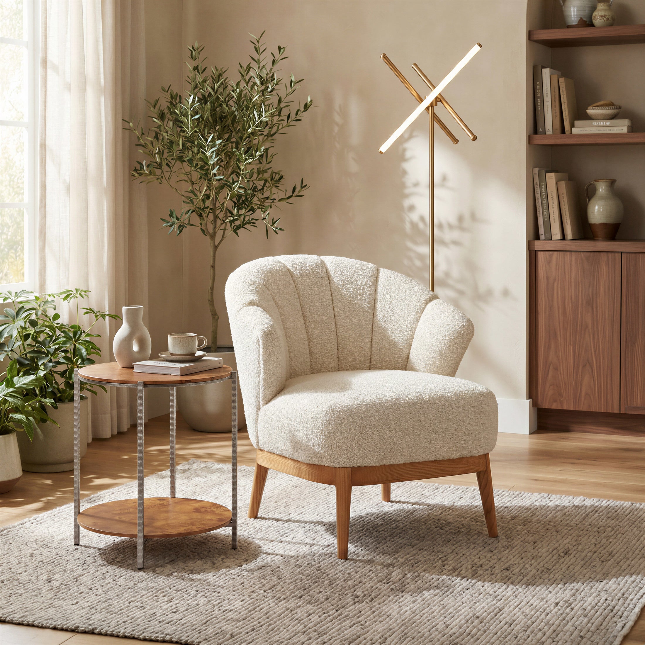 Leque Accent Chair Tawny Beige