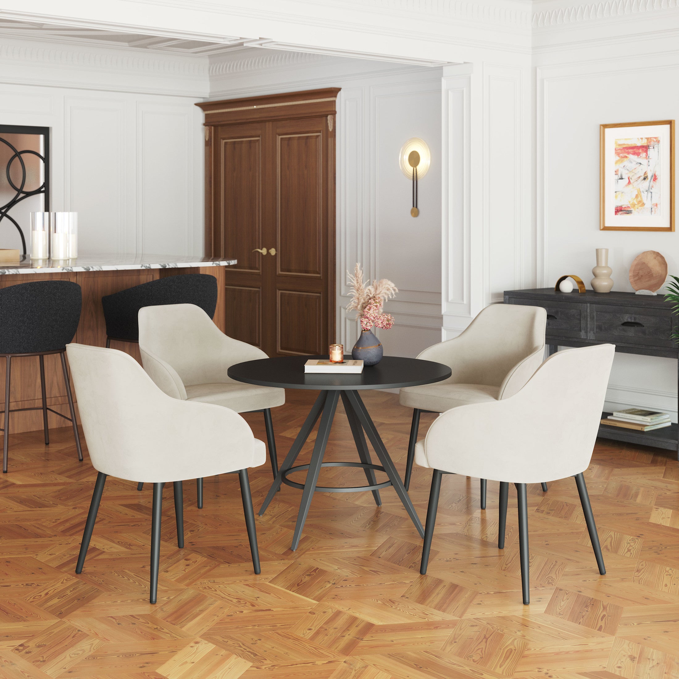 Jolie Dining Chair (Set of 2) Ivory