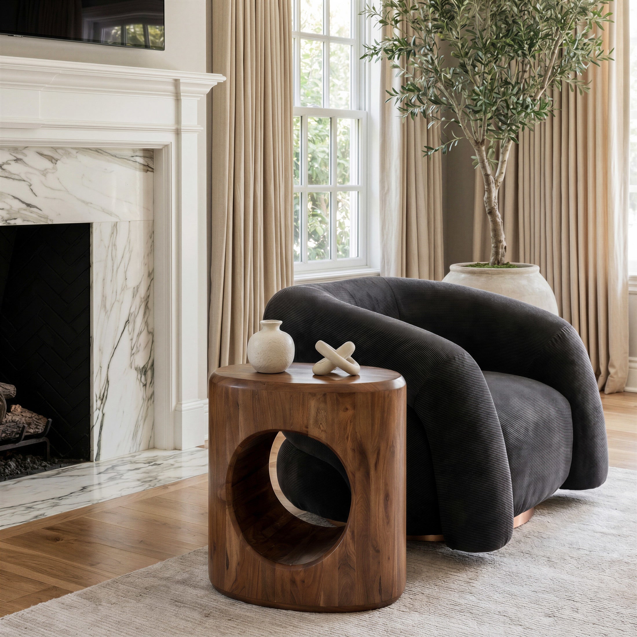 Cavo Side Table Brown