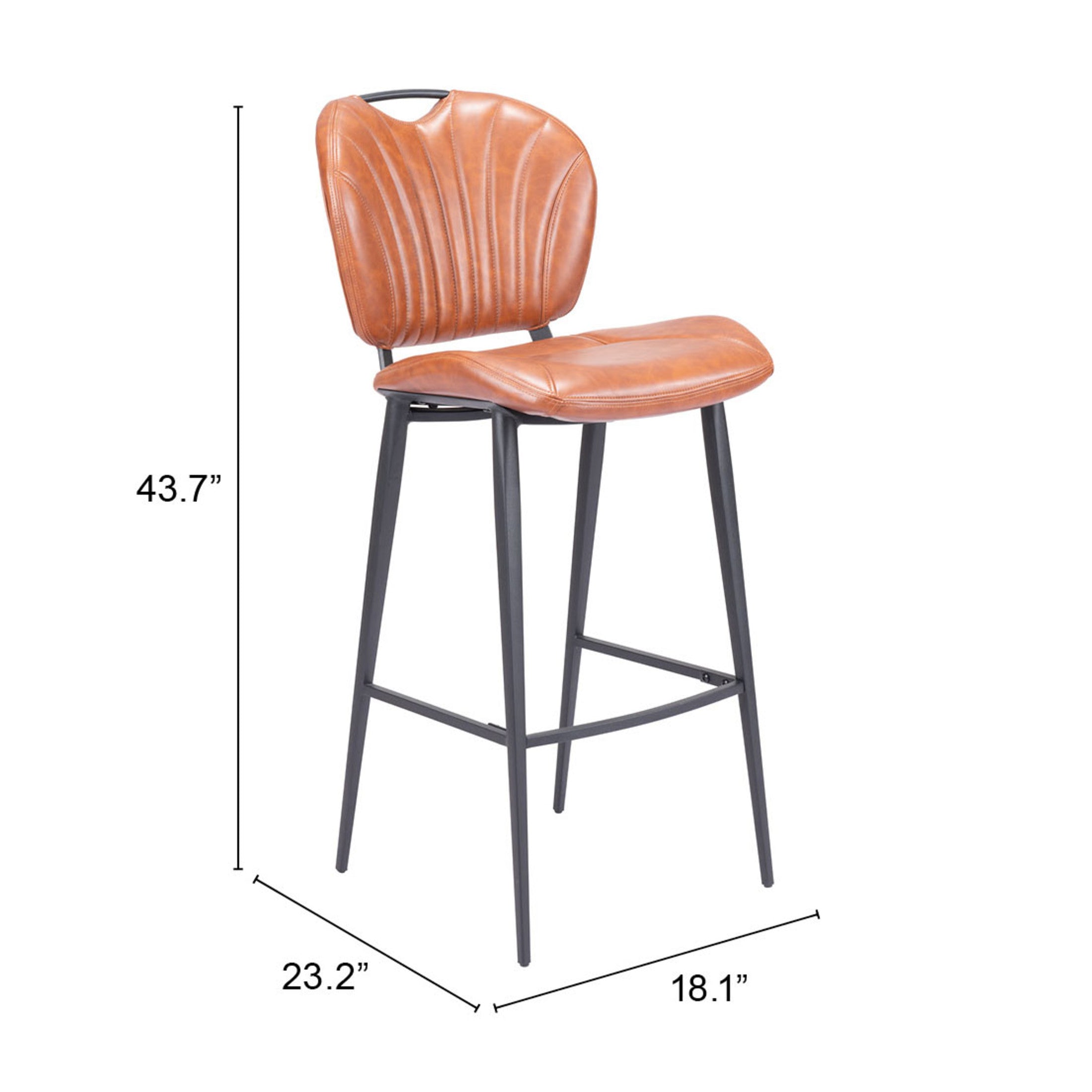 Terrence Barstool Vintage Brown