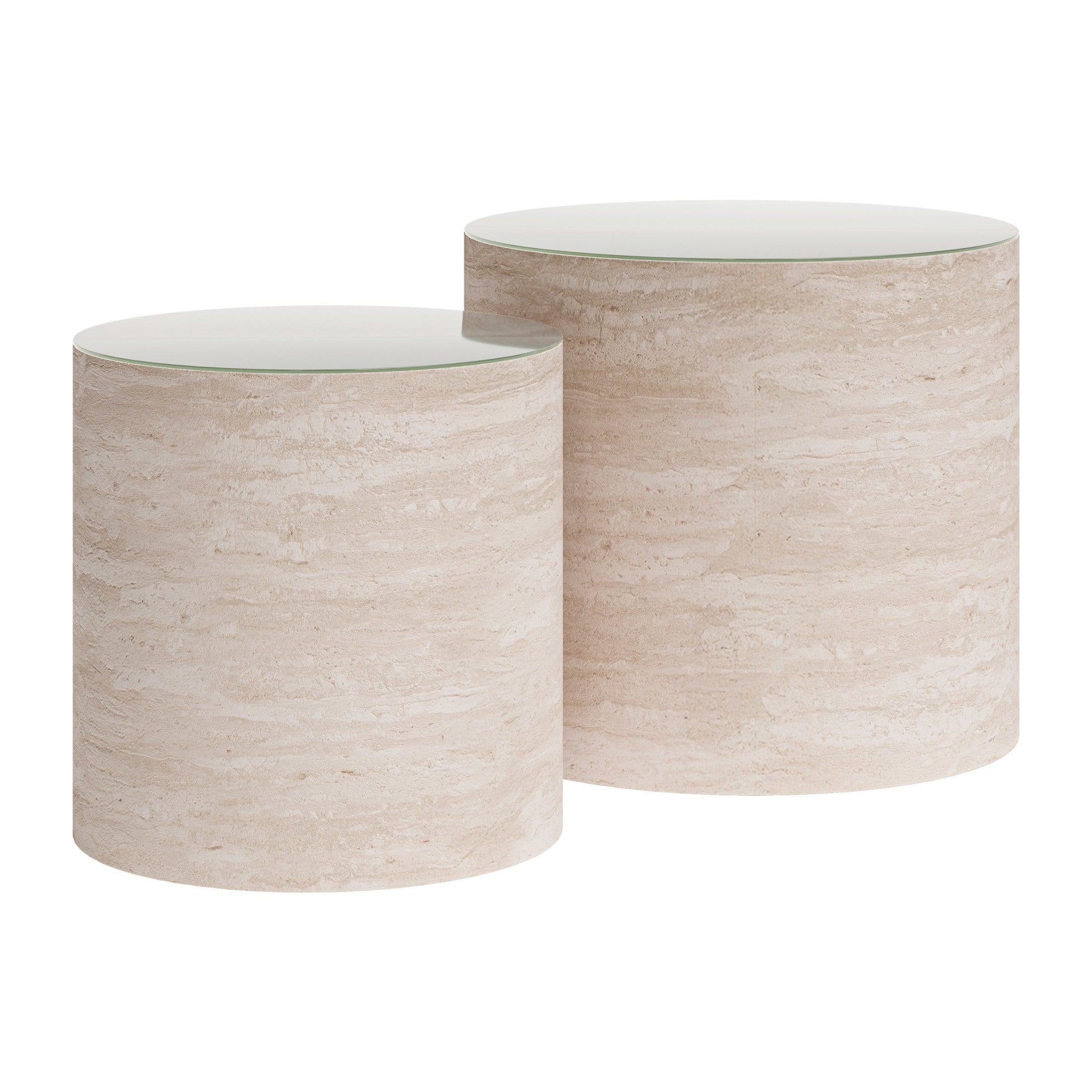 Carzo Coffee Table Set (2-Piece) Stone Beige