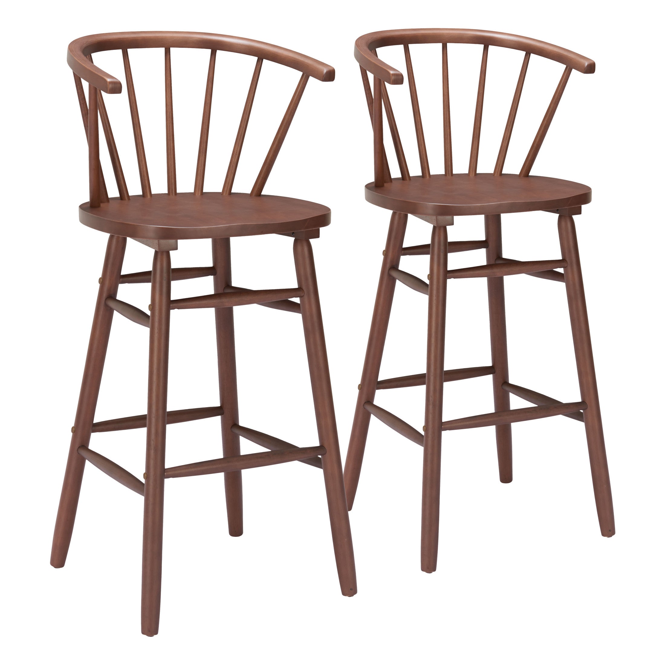 Stenger Barstool (Set of 2) Walnut