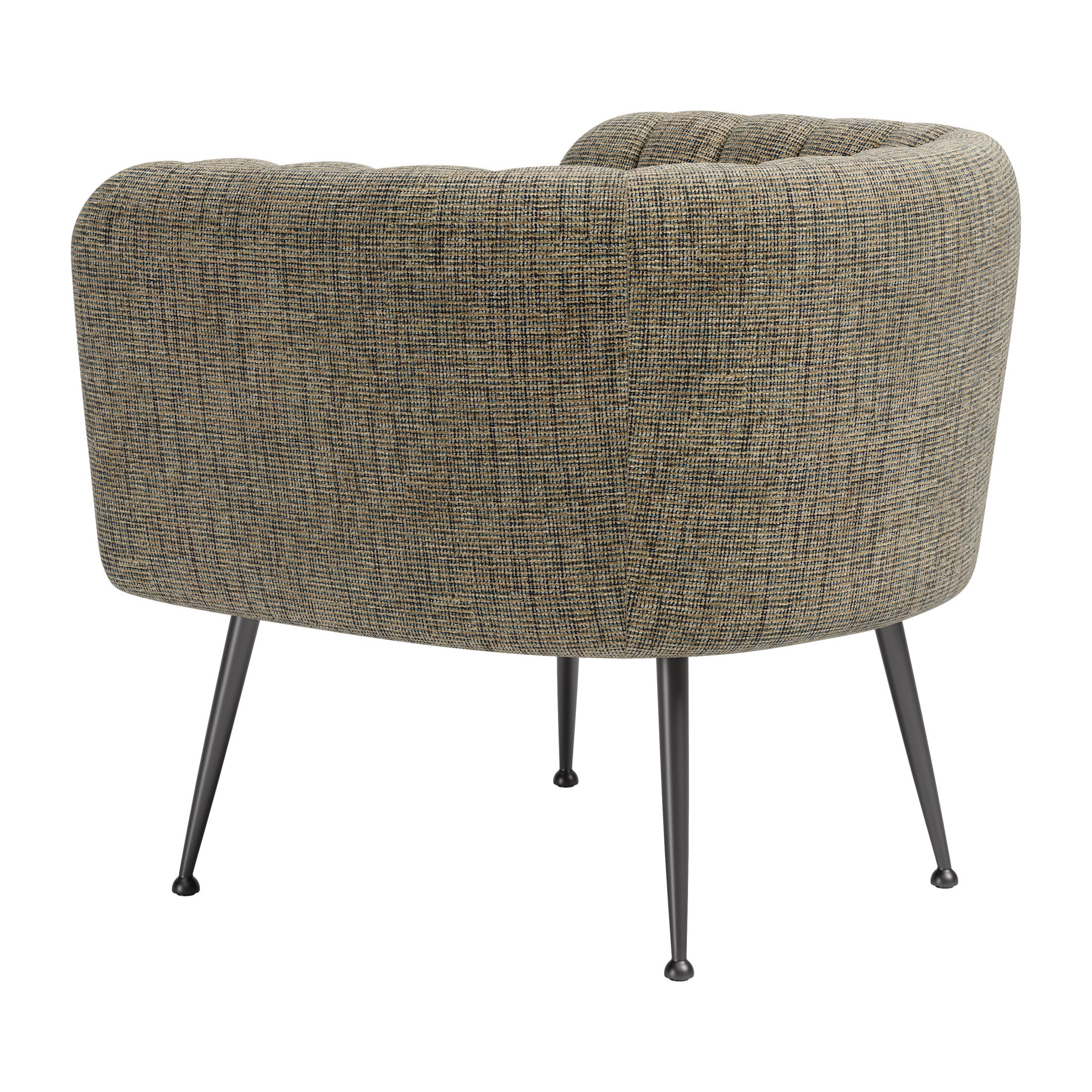 Deco Accent Chair Green Tweed