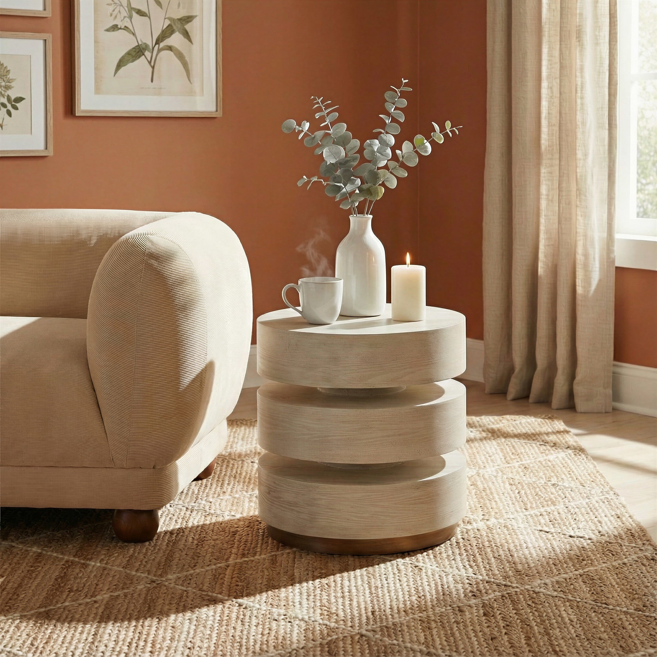 Laha Side Table Oak White