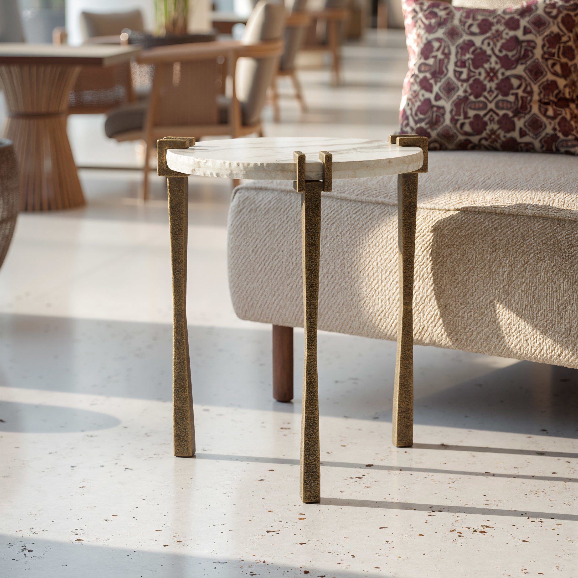 Rench Side Table White