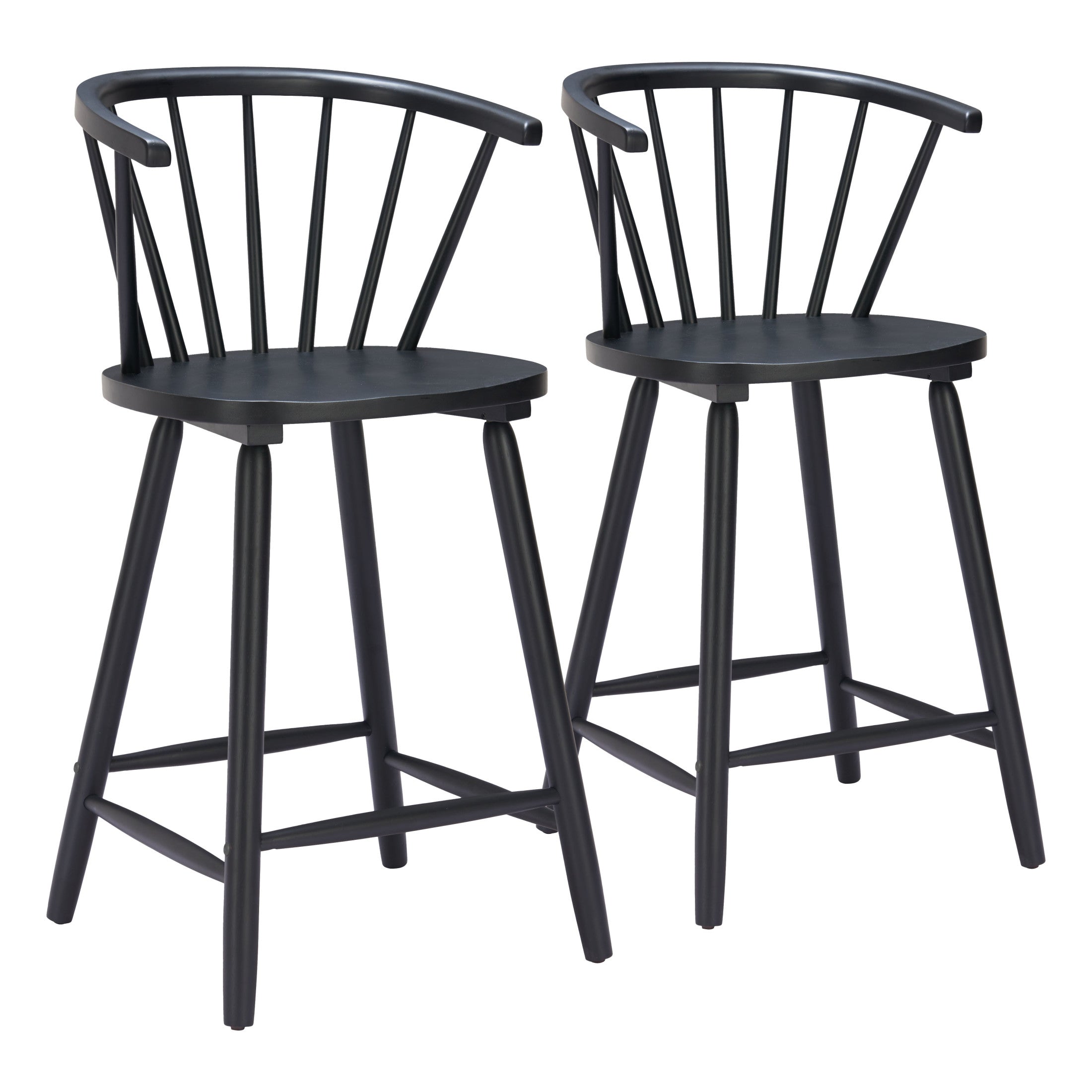 Stenger Counter Stool (Set of 2) Black