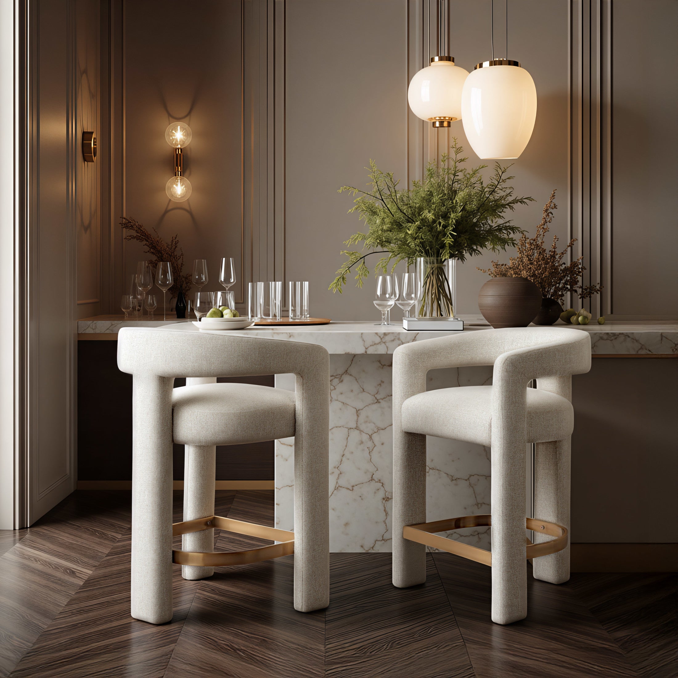 Saiko Counter Stool Beige