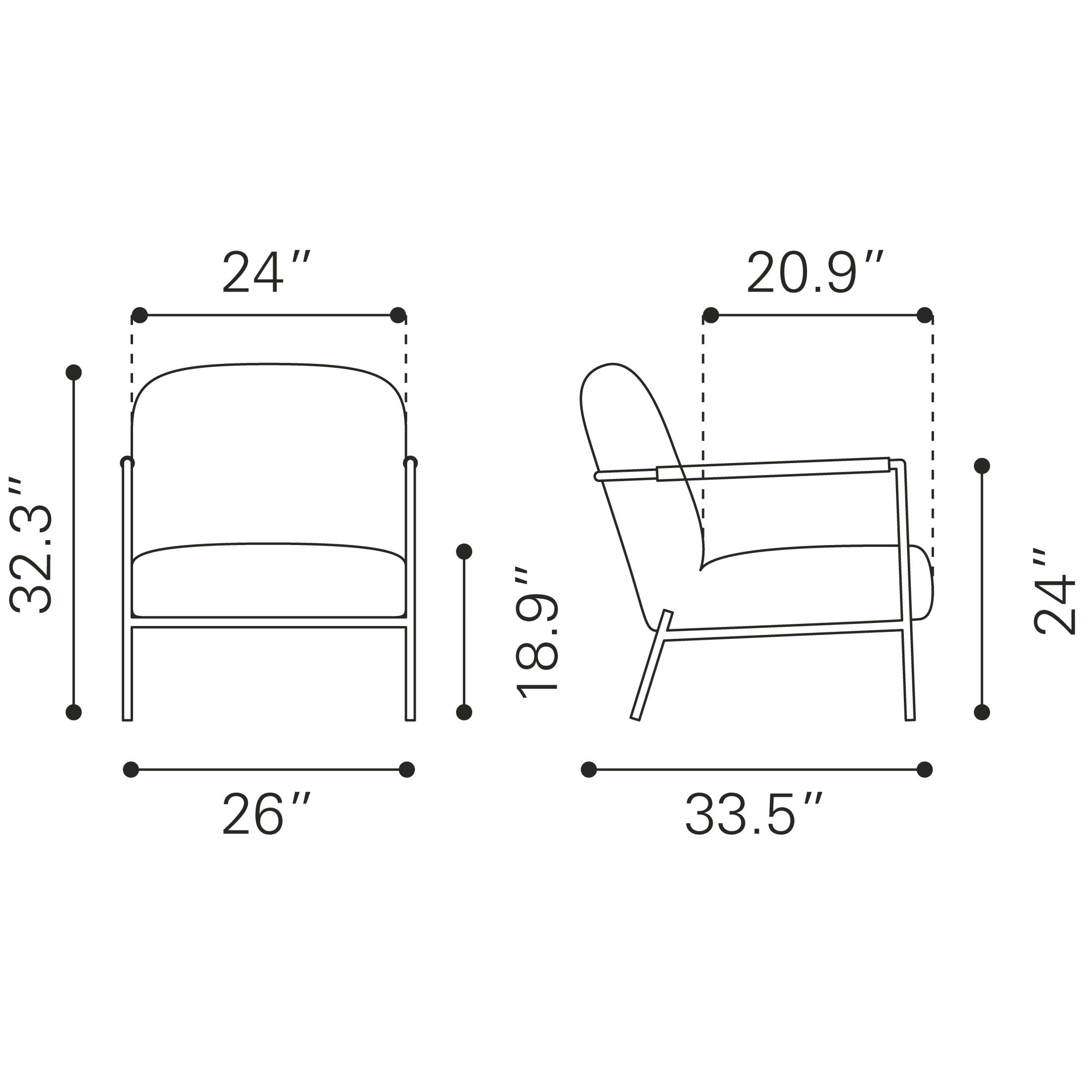 Chicago Accent Chair Ivory
