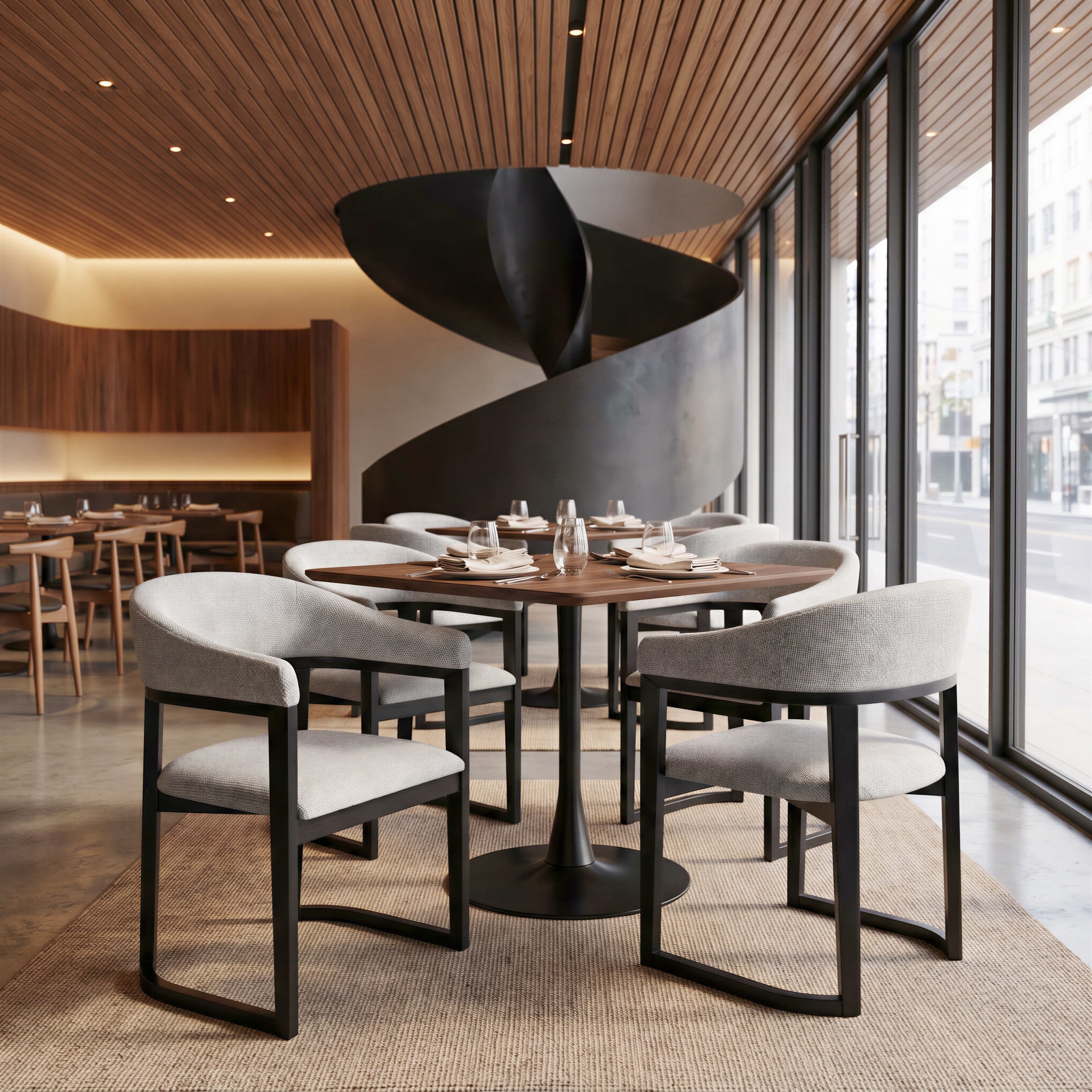Anasa Dining Chair Gray
