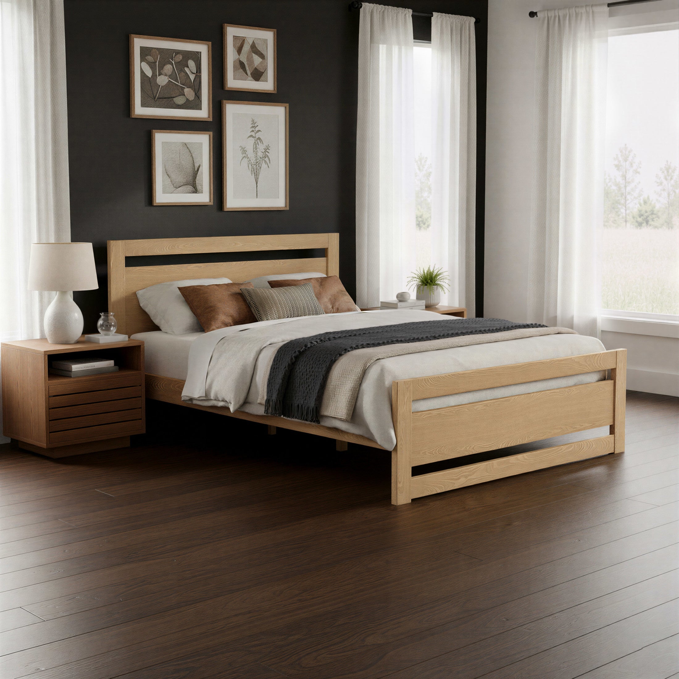 Repos Queen Bed Brown