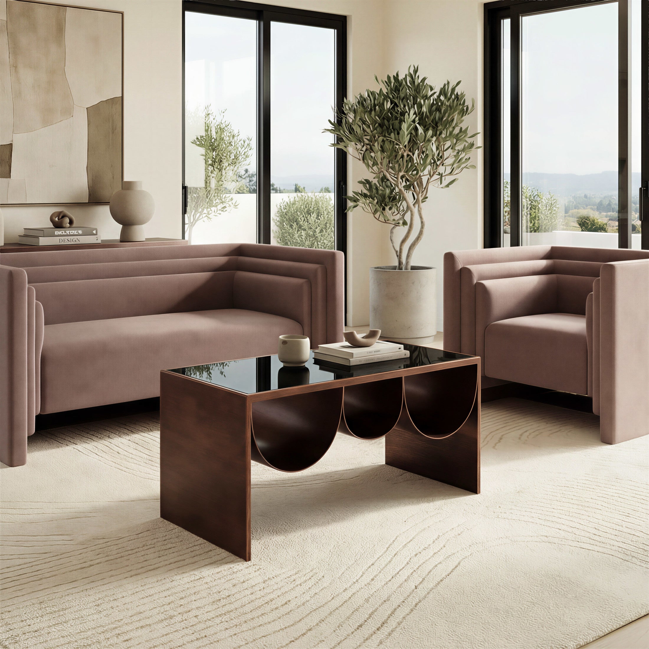 Aveiro Coffee Table Copper & Black