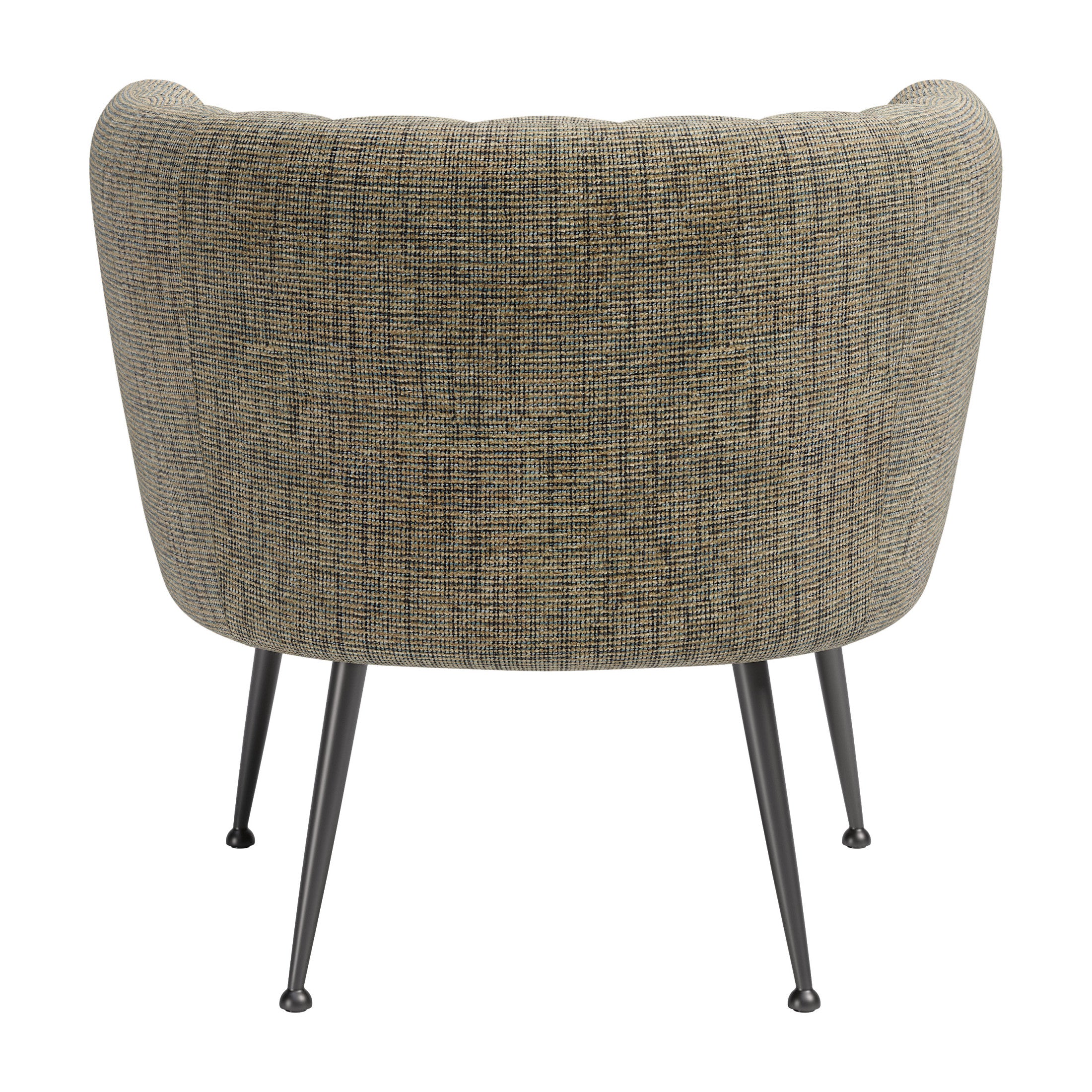 Deco Accent Chair Green Tweed