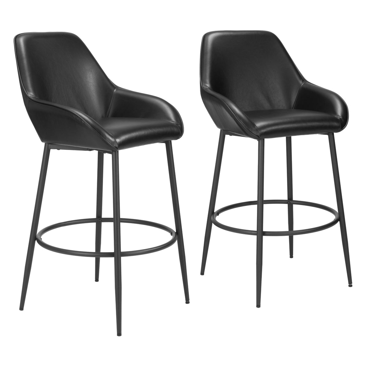 Vila Barstool (Set of 2) Black