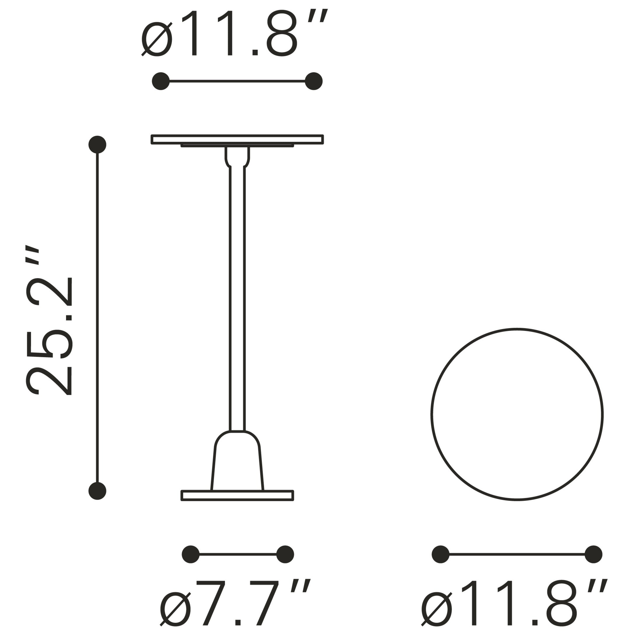 Woozy Side Table White & Black