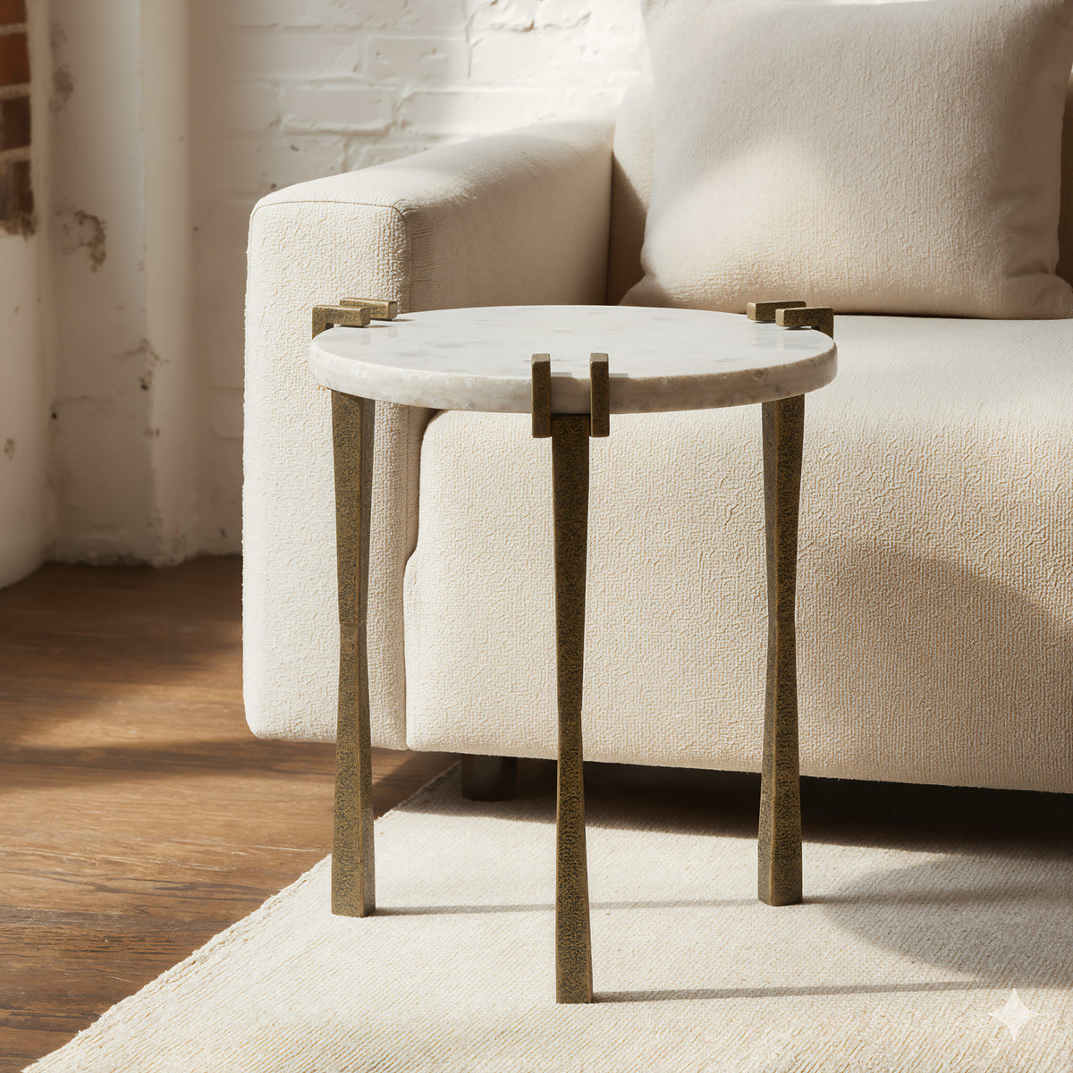Rench Side Table White