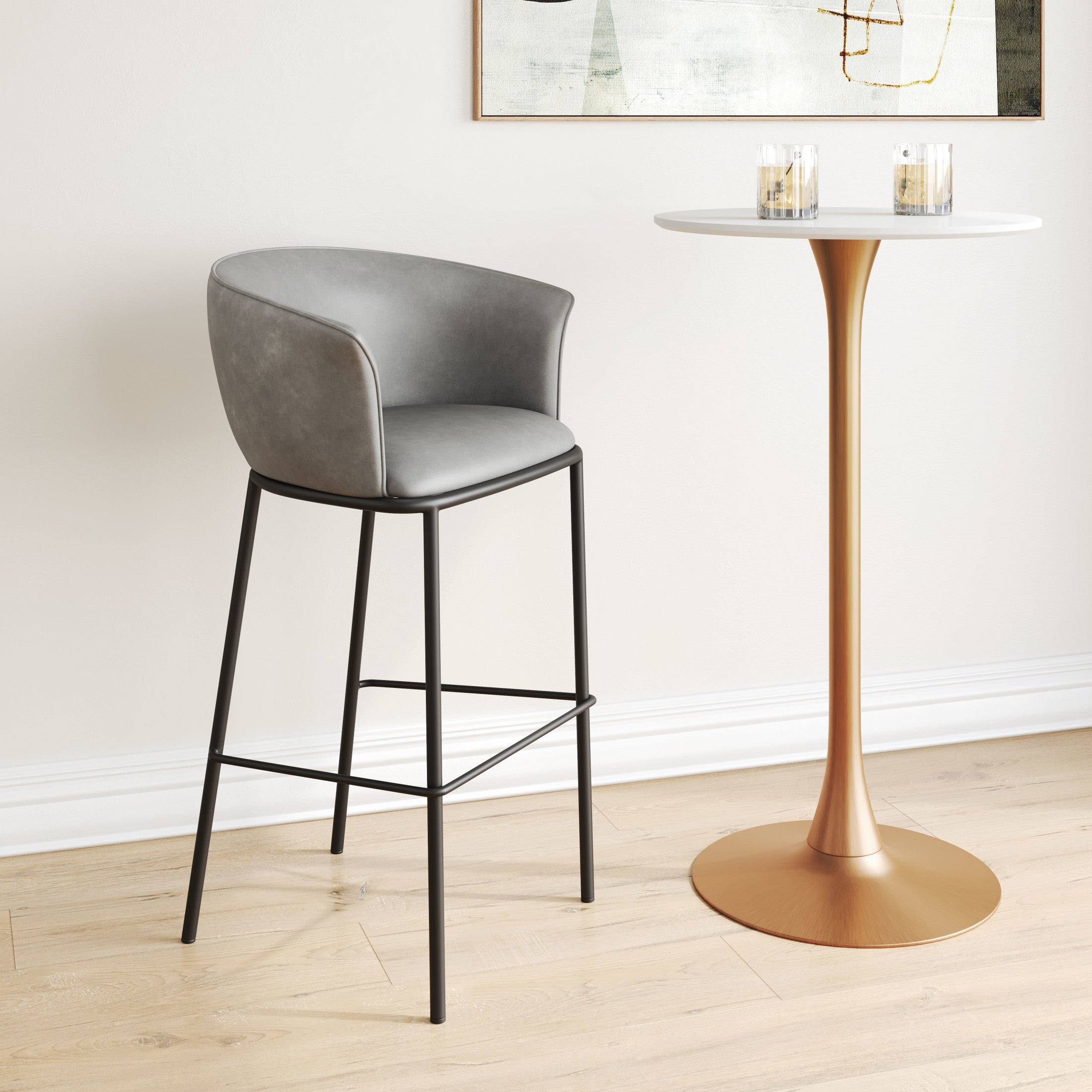Garston Barstool Gray