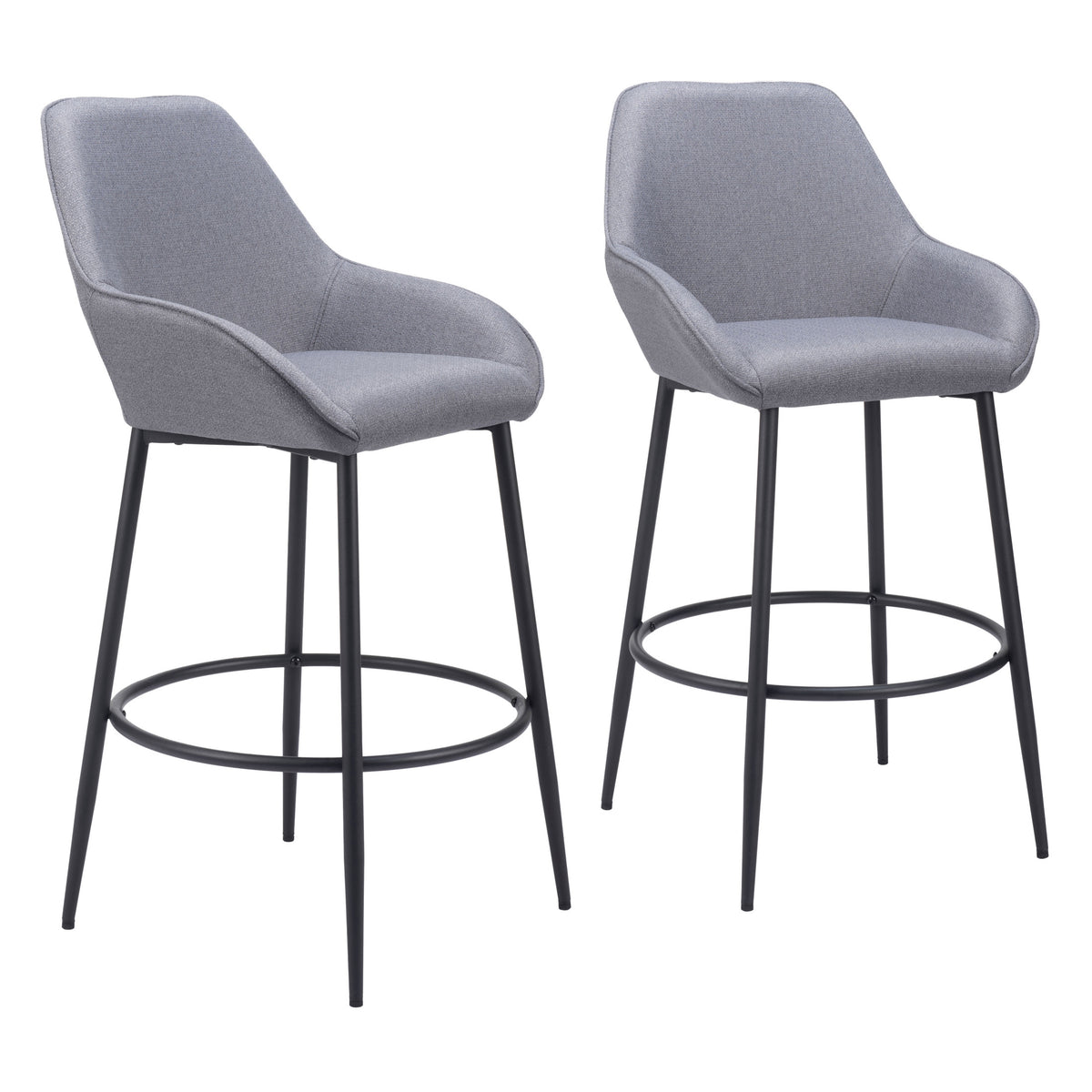 Vila Barstool (Set of 2) Gray