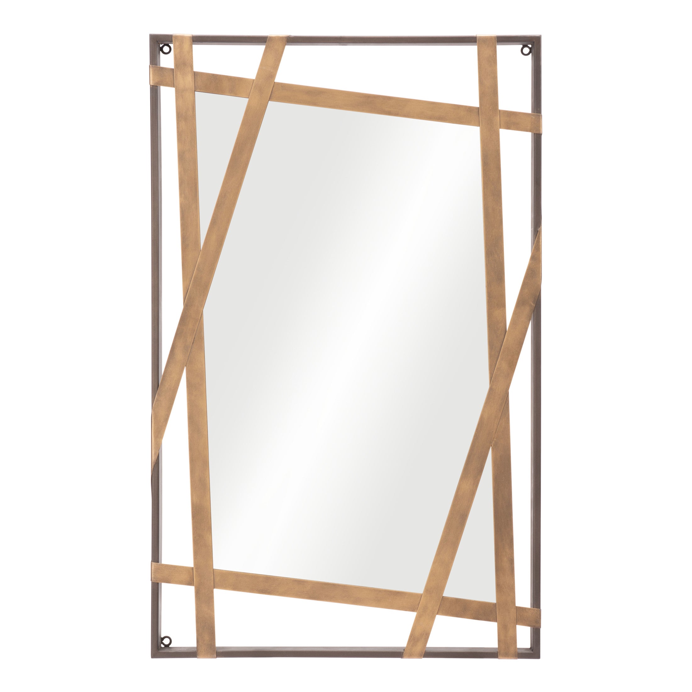 Tolix Mirror Antique Gold & Black