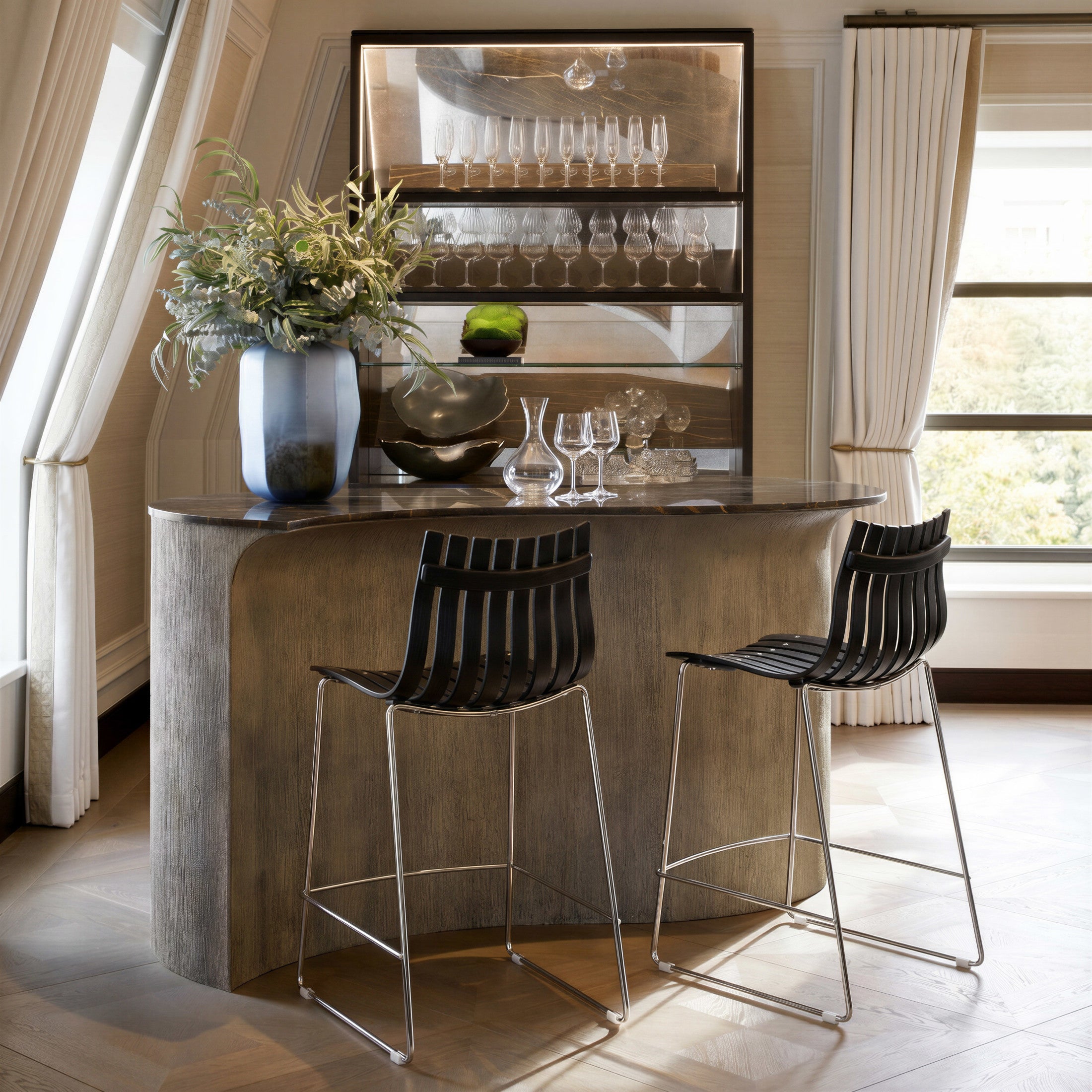 Beaufort Counter Stool (Set of 2) Black