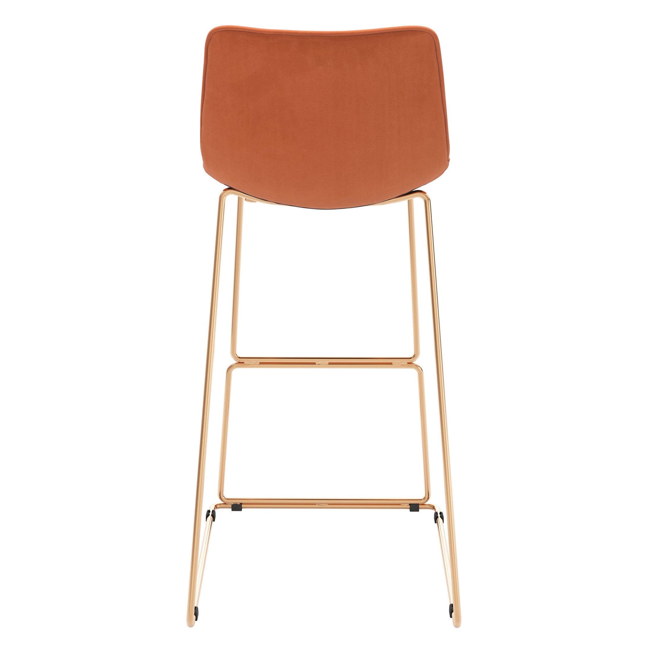 Adele Barstool (Set of 2) Orange & Gold