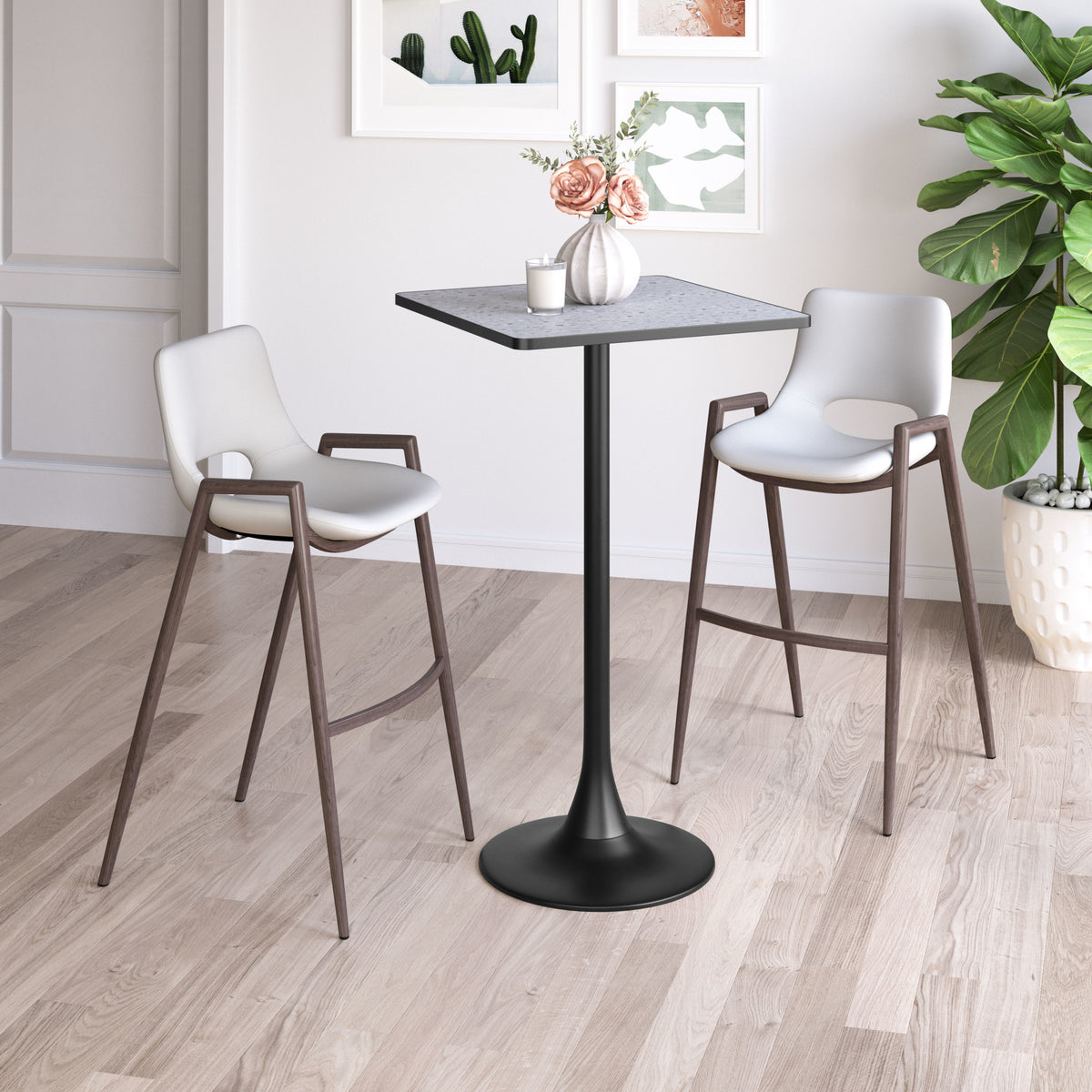 Spot Bar Table Gray & Black