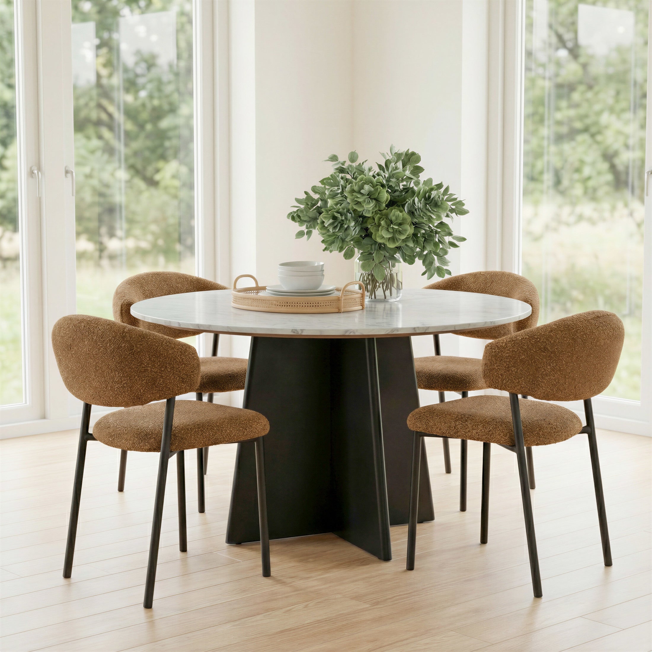 Seville Dining Chair (Set of 2) Brown Cork