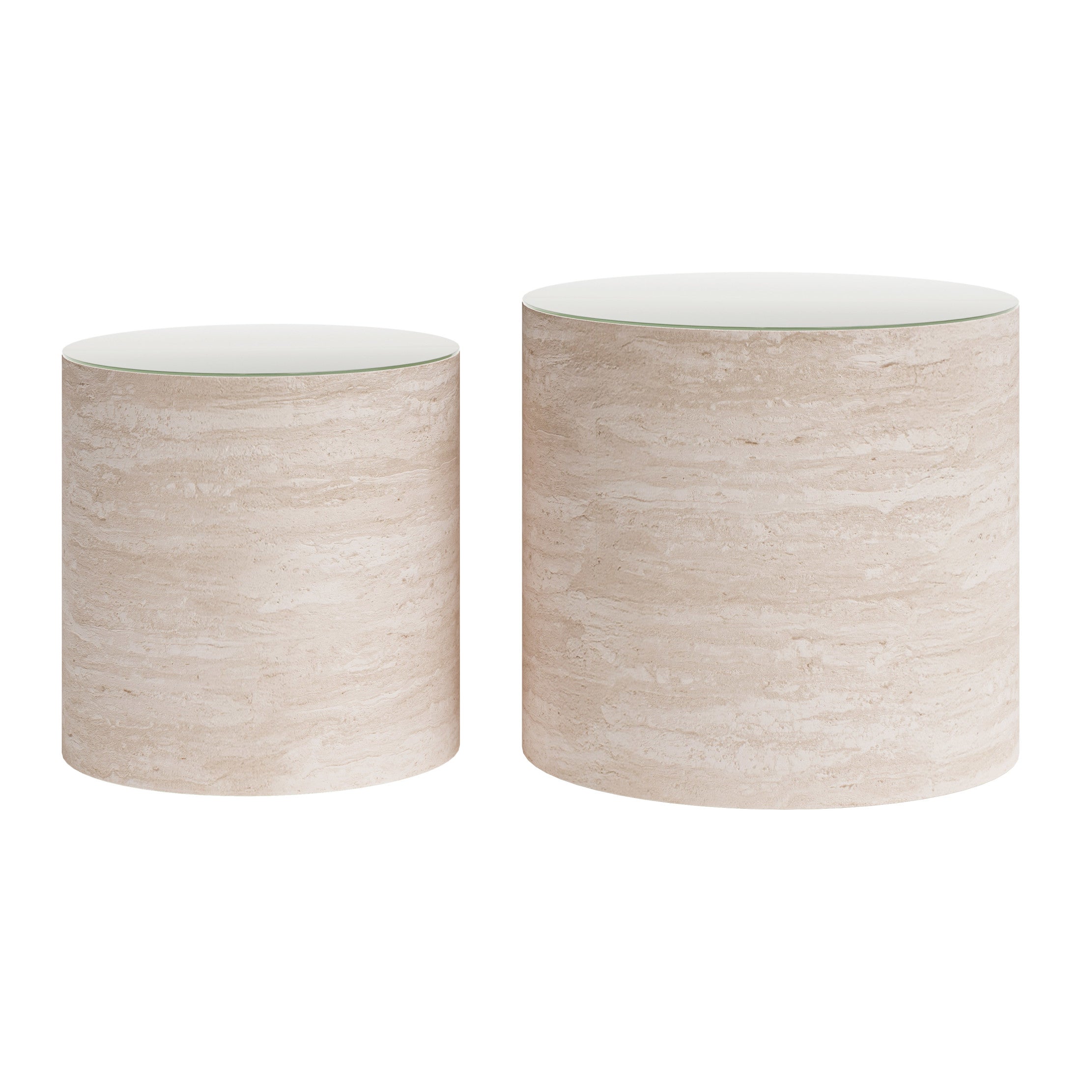 Carzo Coffee Table Set (2-Piece) Stone Beige