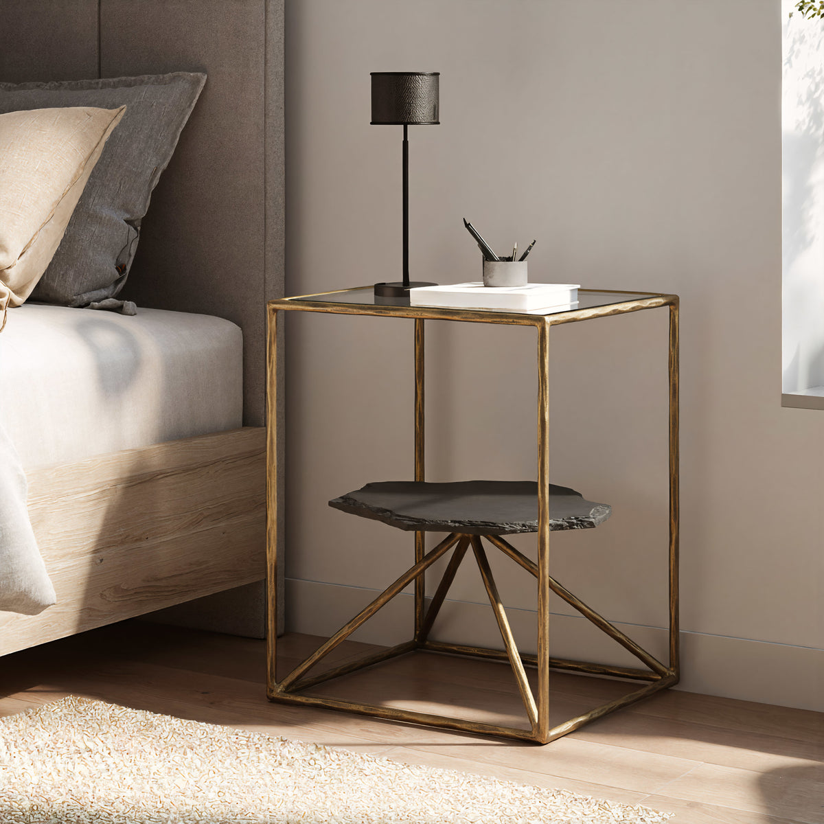 Ranol Side Table Brass