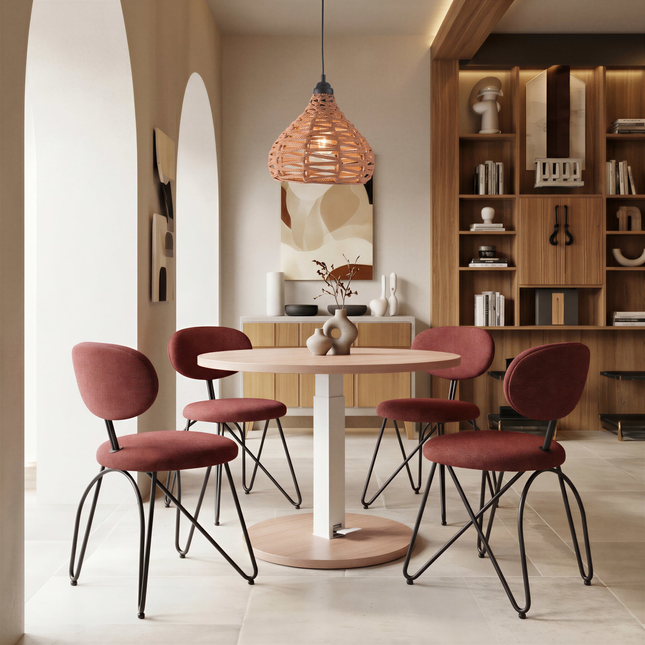 Hawley Adjustable Dining Table Natural