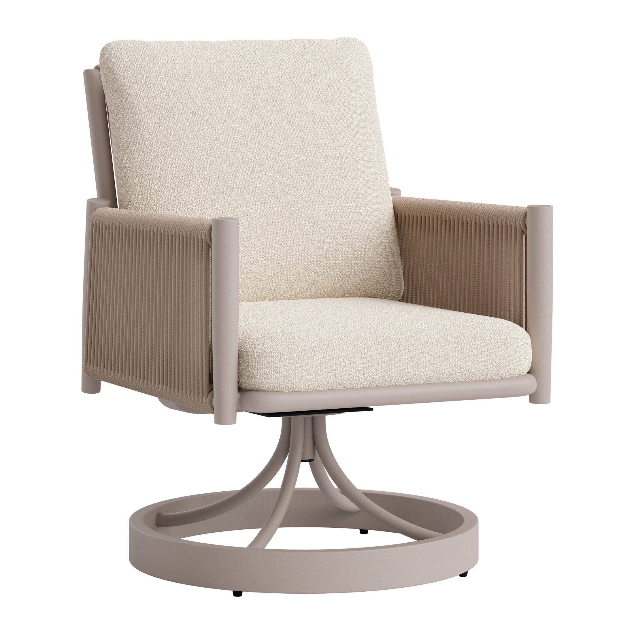 Rivan Swivel Dining Chair Beige