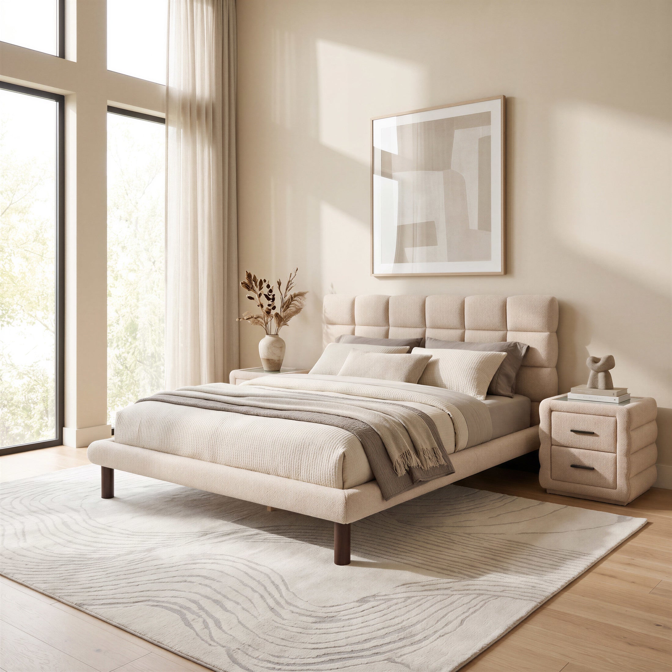 Soffice Nightstand Beige