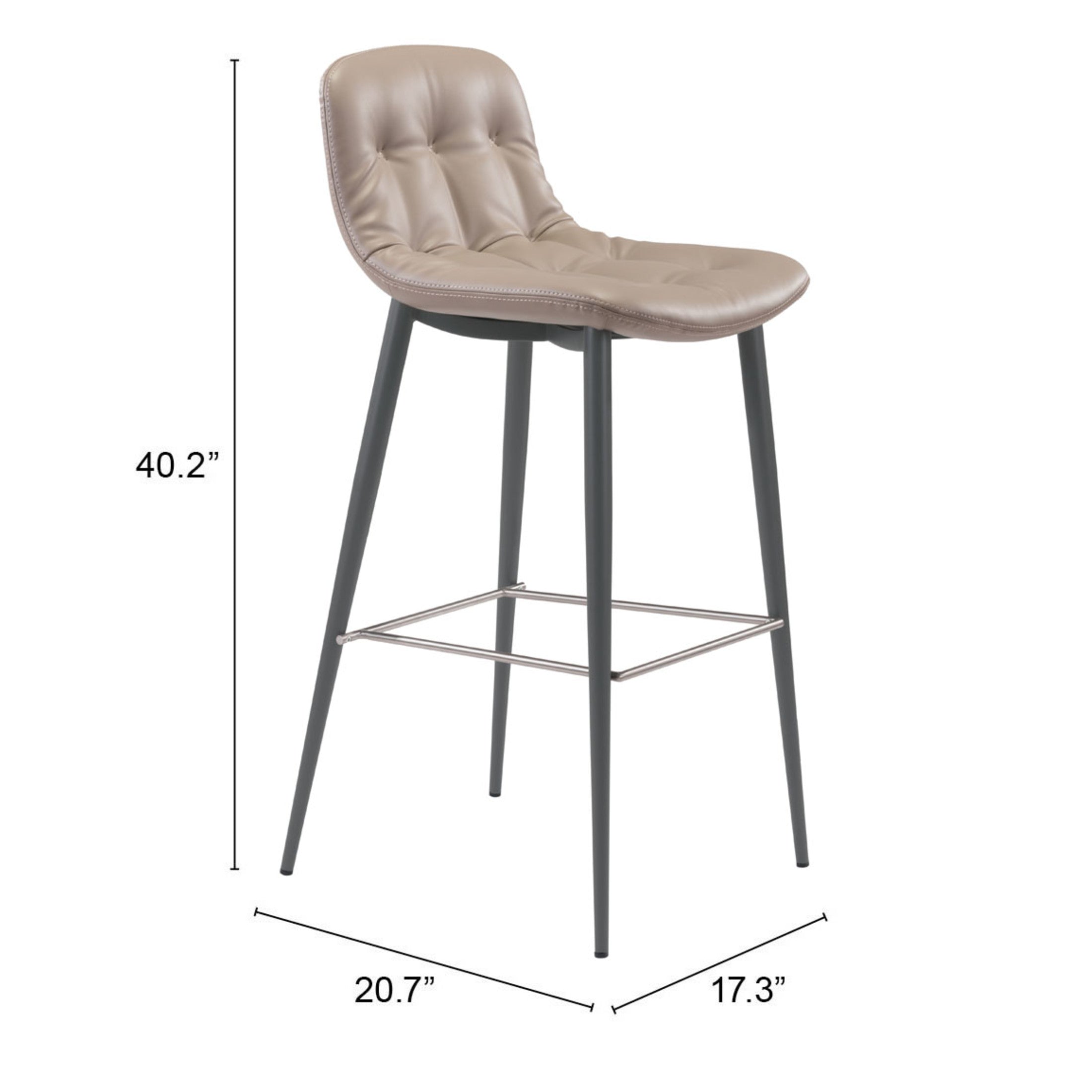 Tangiers Barstool (Set of 2) Taupe