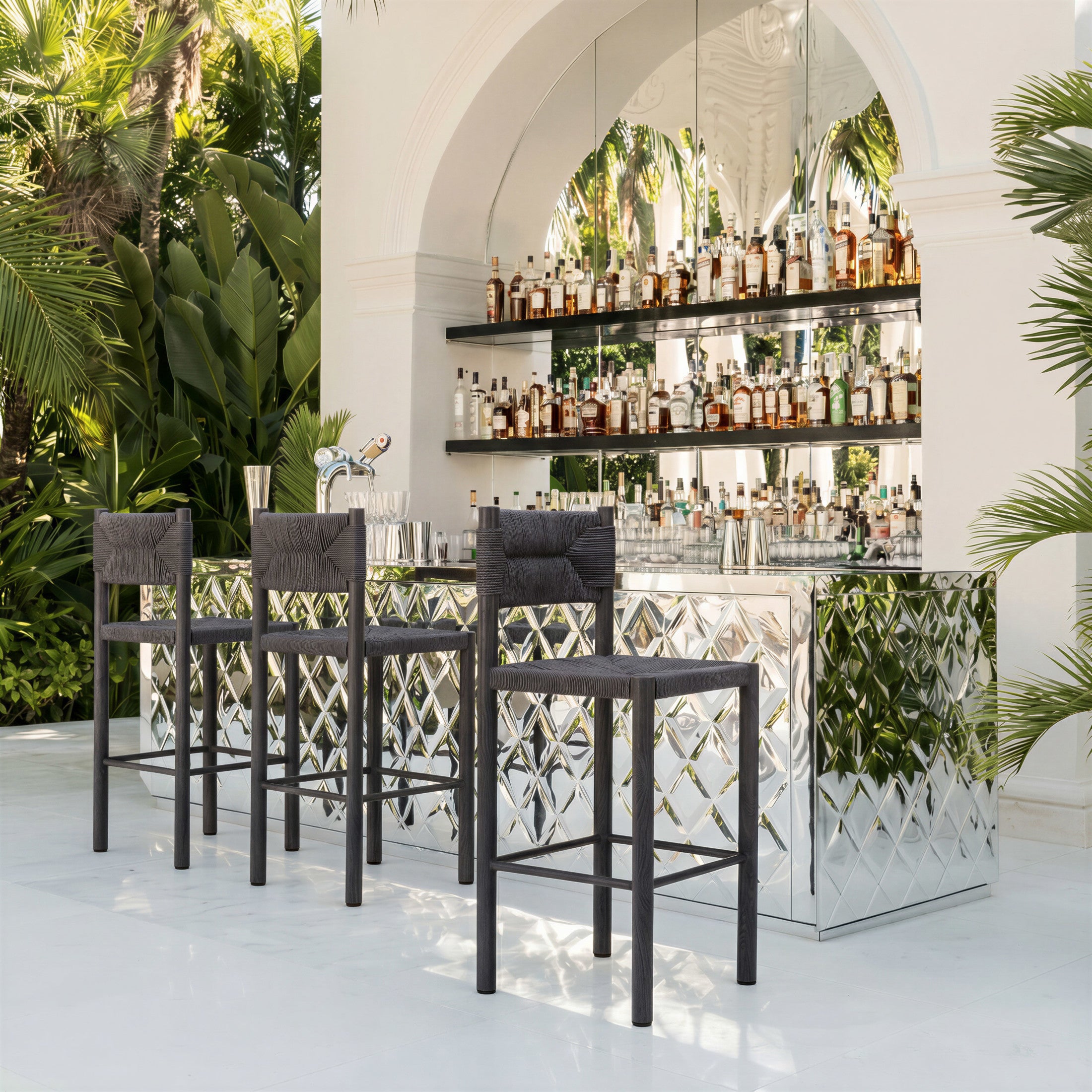 Iska Barstool (Set of 2) Black