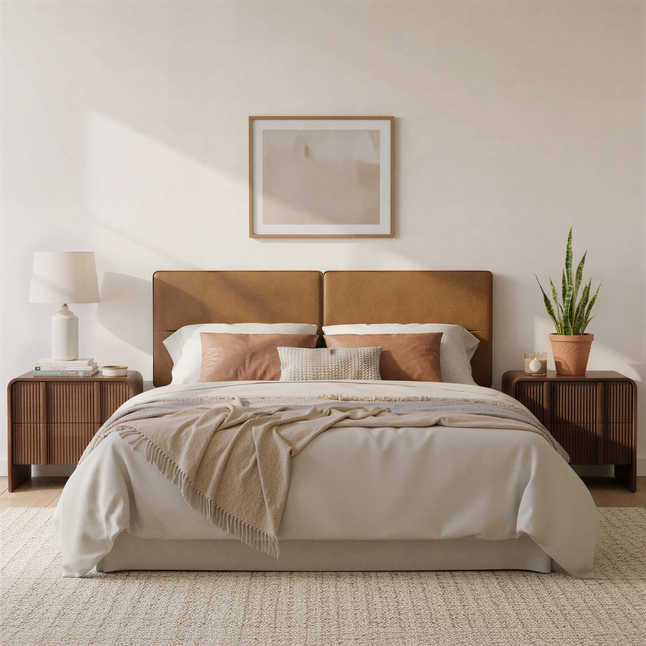 Cove Floating Queen Headboard Brown