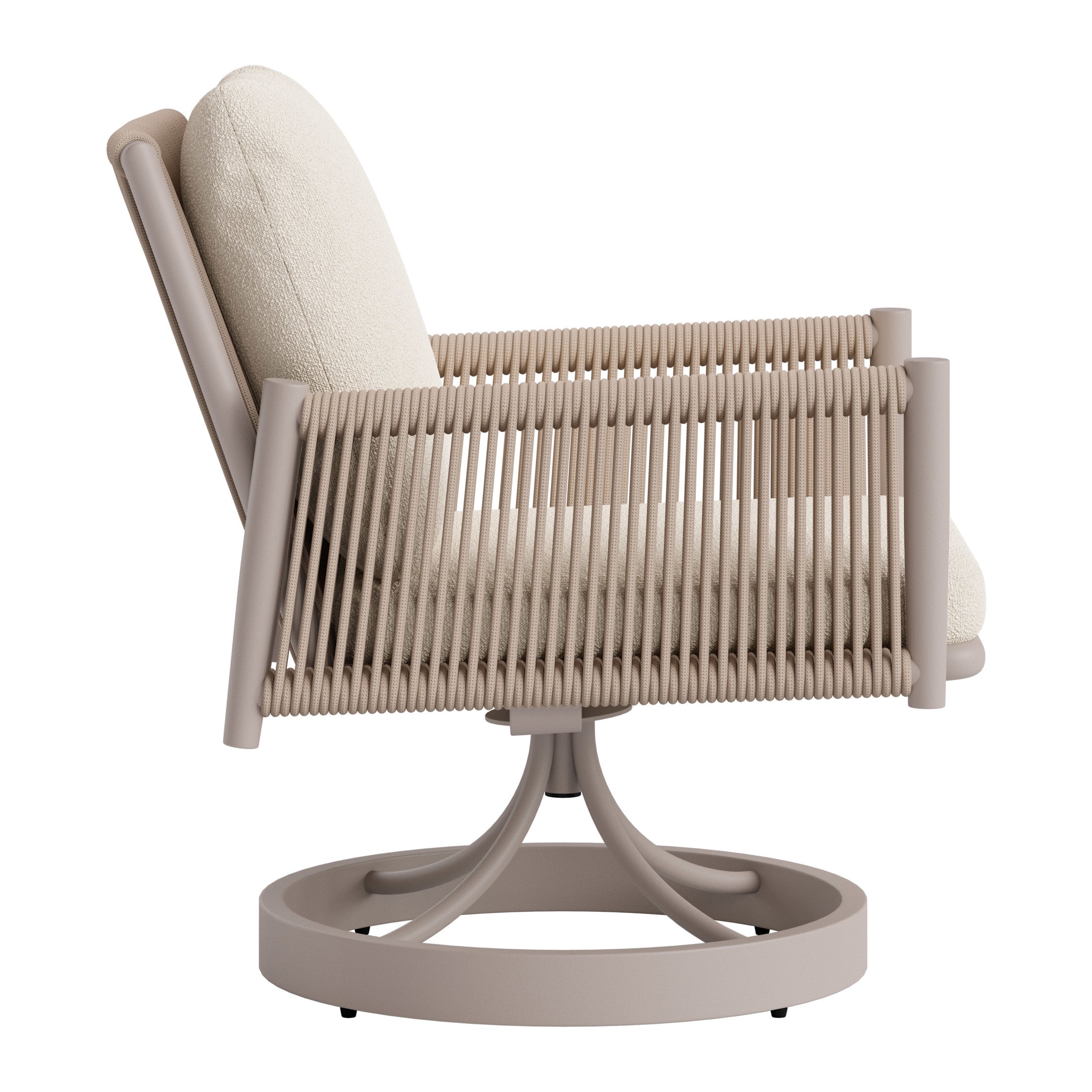 Rivan Swivel Dining Chair Beige