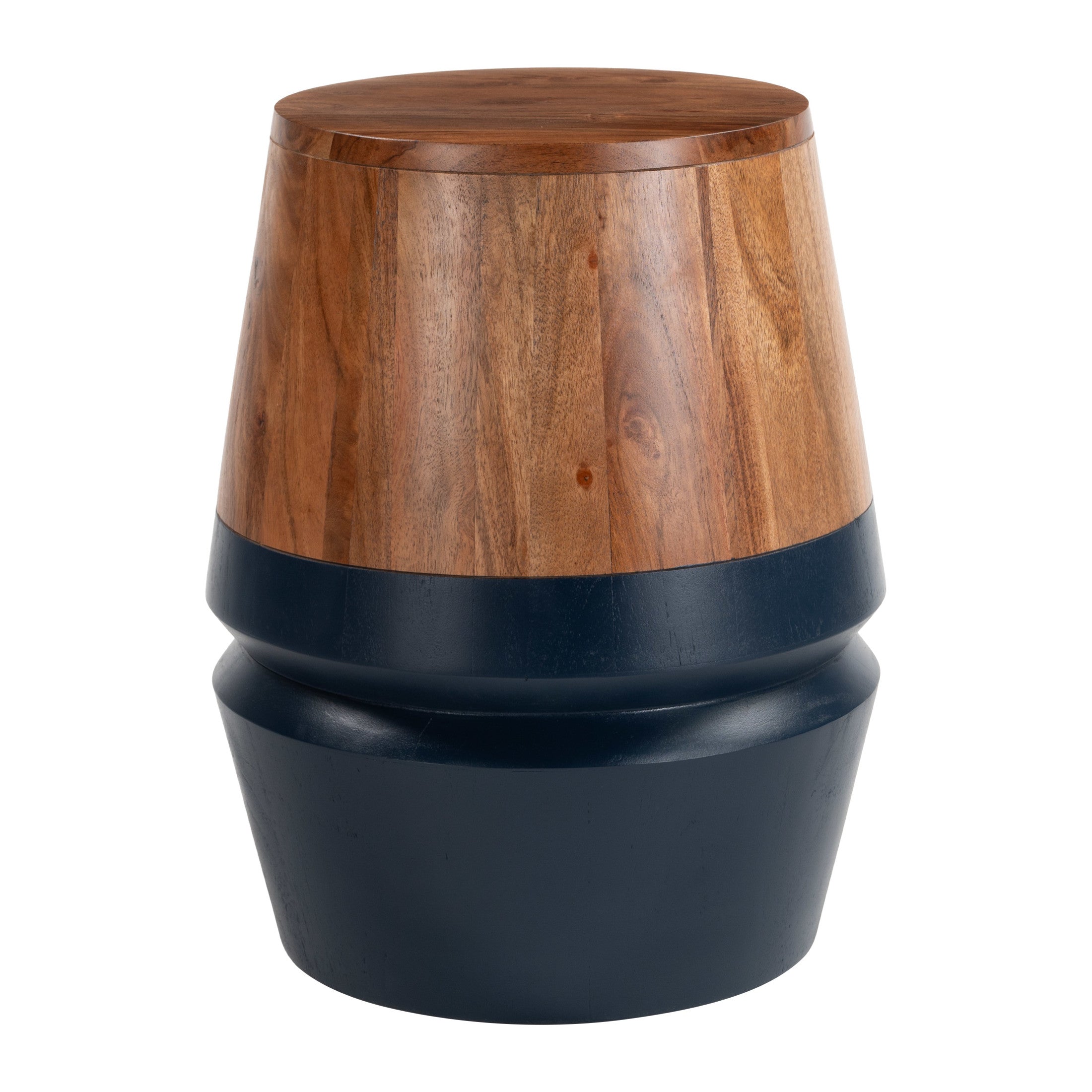 Tornos Side Table Walnut & Deep Blue