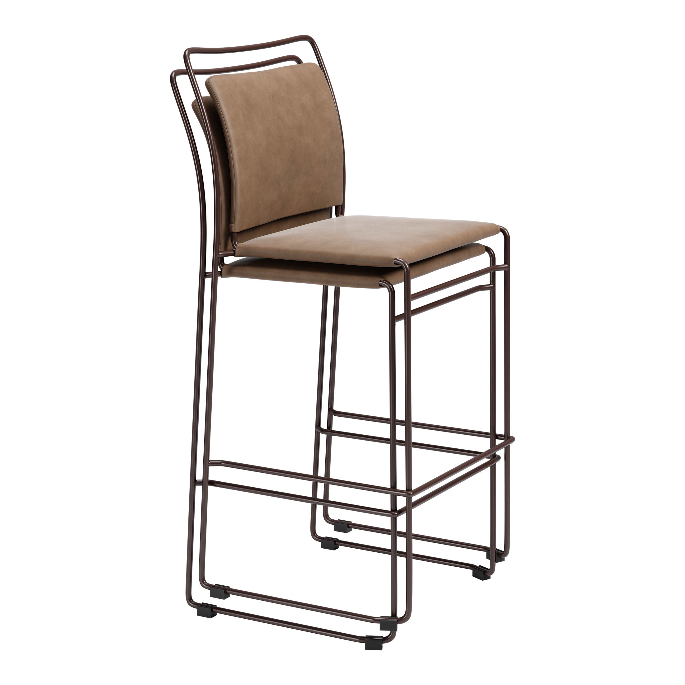 Verbena Barstool (Set of 2) Brown
