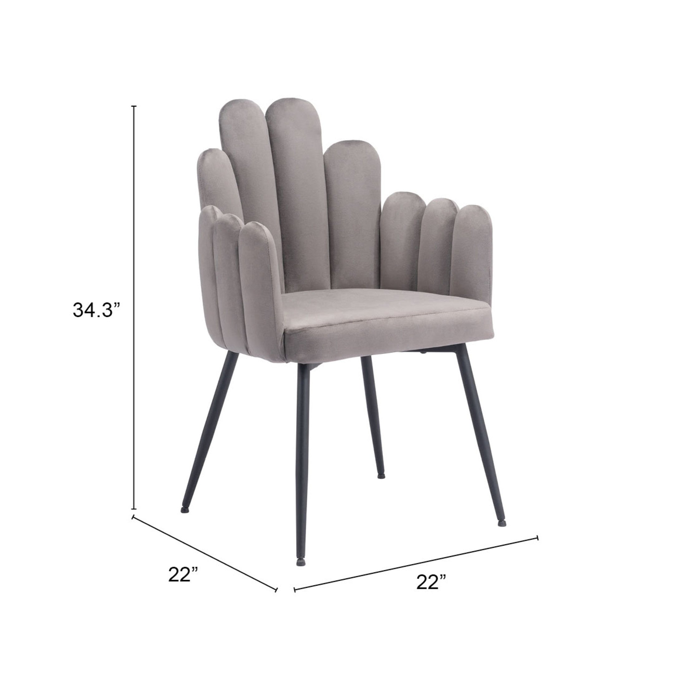 Noosa Dining Chair (Set of 2) Gray