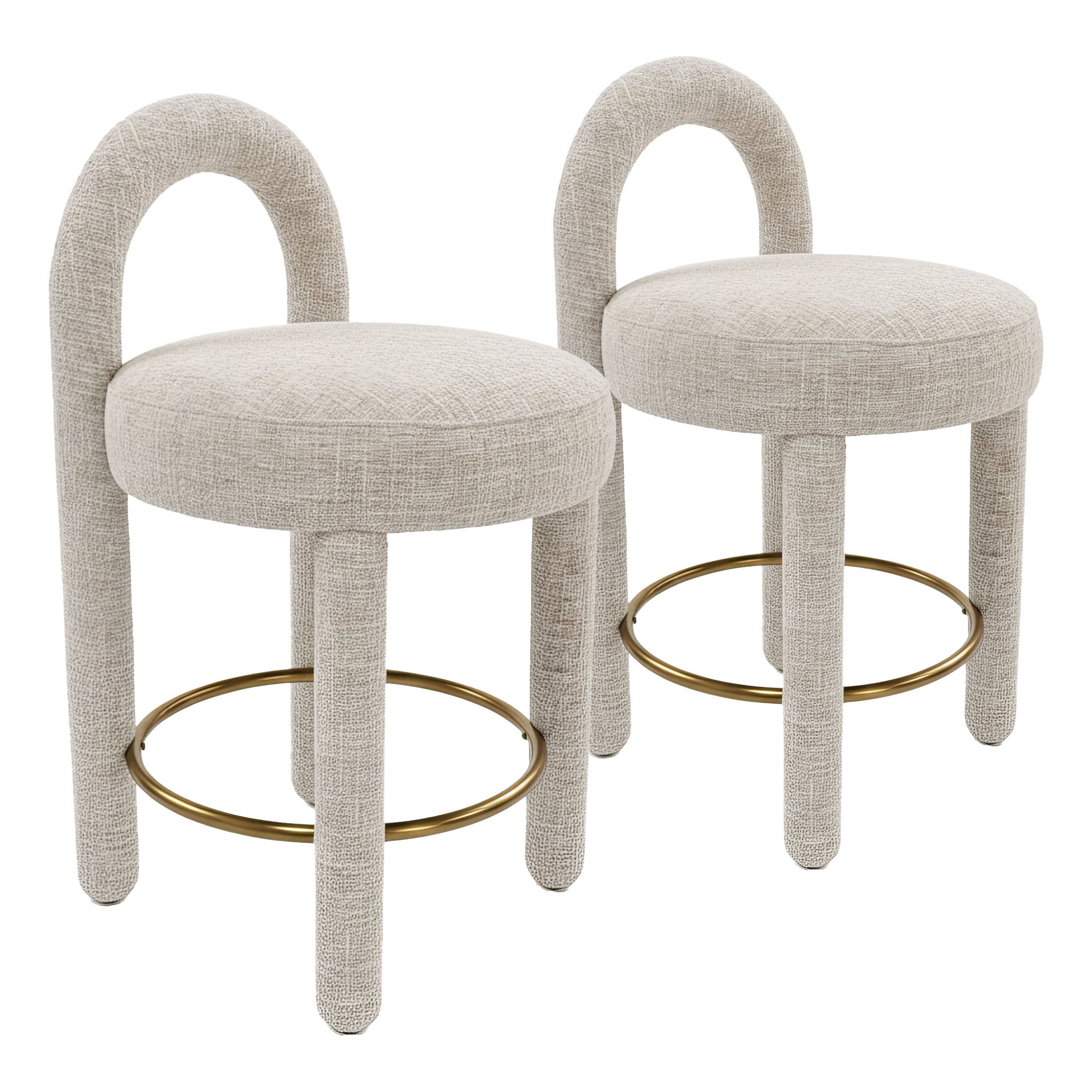 Curco Counter Stool (Set of 2) Gray