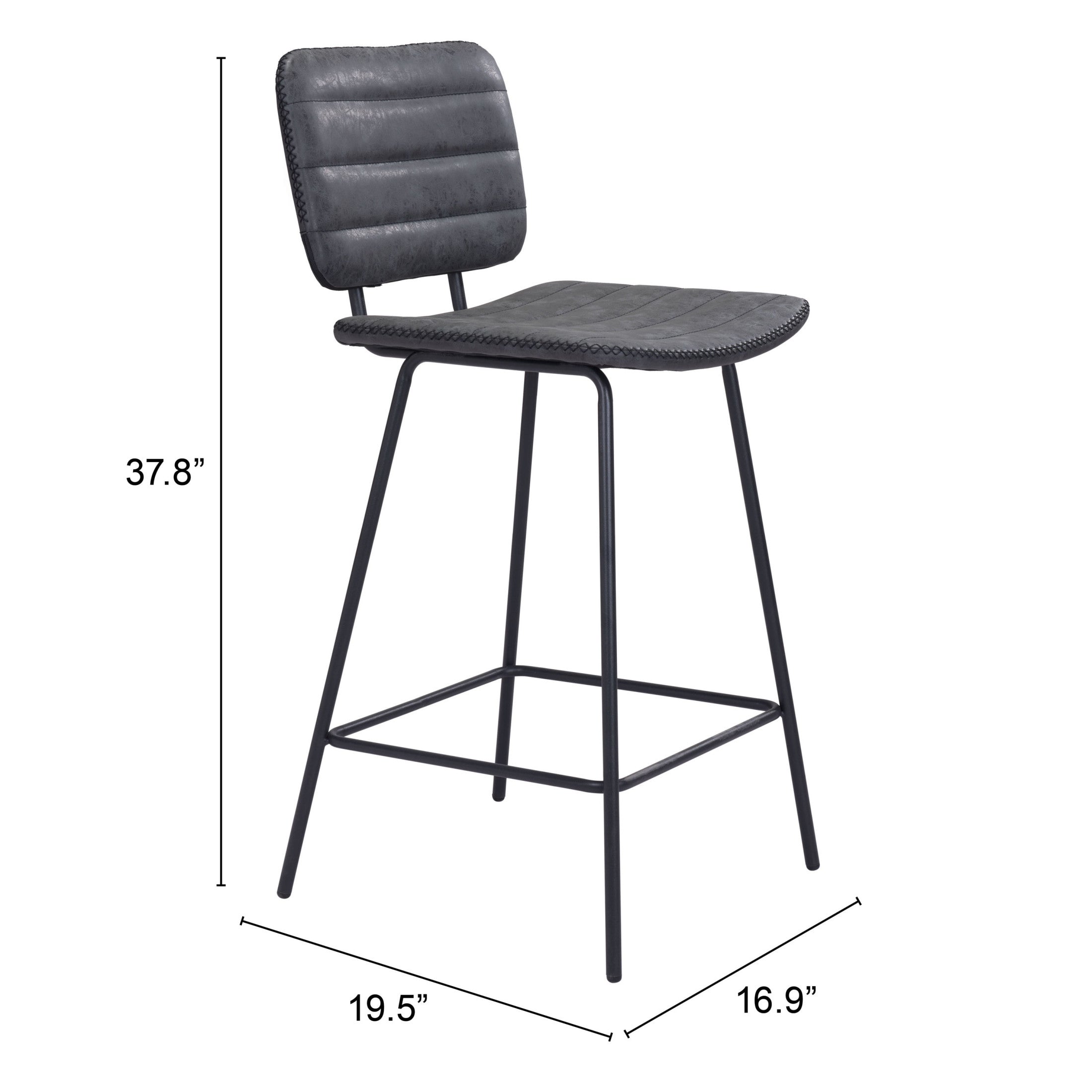 Boston Counter Stool (Set of 2) Vintage Black
